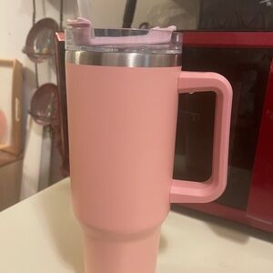 Pink Travel Mug with Handle